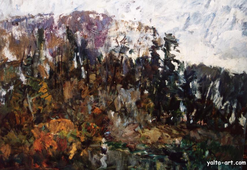 Картина Федора Захарова, Зима в горах, Галерея Yalta-Art